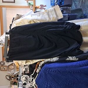 Chic Asymmetrical Black Skirt 100% Cotton | Size Small